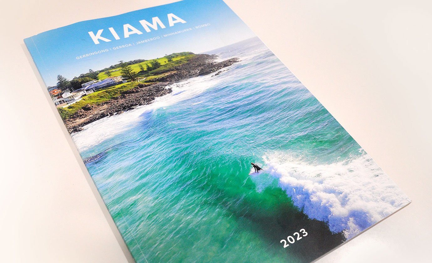 Eureka Creative Wollongong. 2018 Kiama Visitor Guide brochure design